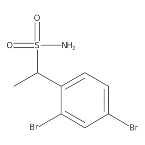 1-(2,4-Dibromophenyl)ethane-1-sulfonamide Structure