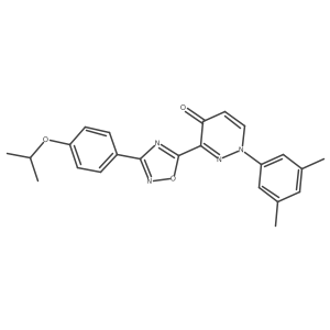 1-(3,5-Dimethylphenyl)-3-{3-[4-(propan-2-yloxy)phenyl]-1,2,4-oxadiazol-5-yl}-1,4-dihydropyridazin-4-one结构式