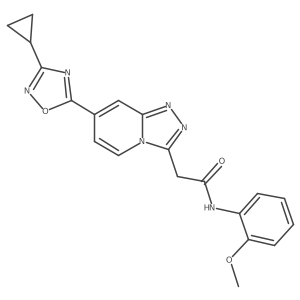 2-(7-(3-cyclopropyl-1,2,4-oxadiazol-5-yl)-[1,2,4]triazolo[4,3-a]pyridin-3-yl)-N-(2-methoxyphenyl)acetamide结构式