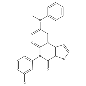 2-[3-(3-chlorophenyl)-2,4-dioxo-1H,2H,3H,4H-thieno[3,2-d]pyrimidin-1-yl]-N-methyl-N-phenylacetamide结构式