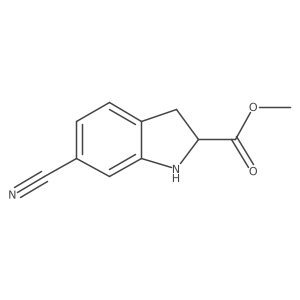 methyl 6-cyano-2,3-dihydro-1H-indole-2-carboxylate Structure