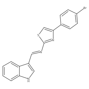 2-(1-Aza-2-indol-3-ylvinyl)-4-(4-bromophenyl)-1,3-thiazole结构式