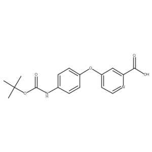 4-(4-{[(Tert-butoxy)carbonyl]amino}phenoxy)pyridine-2-carboxylic acid结构式
