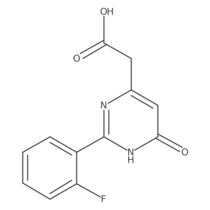 2-[2-(2-Fluorophenyl)-6-oxo-1,6-dihydropyrimidin-4-yl]acetic acid结构式