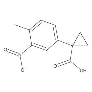 1-(4-Methyl-3-nitrophenyl)cyclopropane-1-carboxylic acid结构式