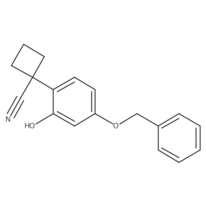 1-[4-(Benzyloxy)-2-hydroxyphenyl]cyclobutane-1-carbonitrile结构式