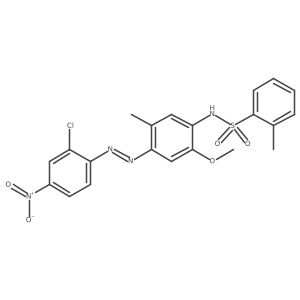 Benzenesulfonamide, N-[4-[(1E)-2-(2-chloro-4-nitrophenyl)diazenyl]-2-methoxy-5-methylphenyl]-2-methyl-结构式