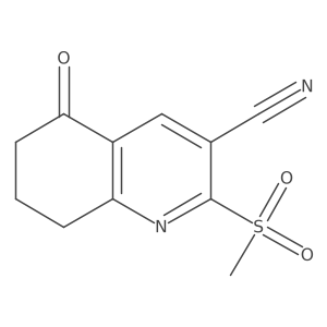 2-(Methylsulfonyl)-5-oxo-5,6,7,8-tetrahydroquinoline-3-carbonitrile结构式