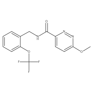 6-methoxy-N-(2-(trifluoromethoxy)benzyl)pyridazine-3-carboxamide Structure