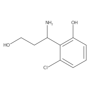 2-(1-Amino-3-hydroxypropyl)-3-chlorophenol结构式