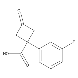 1-(3-Fluorophenyl)-3-oxocyclobutane-1-carboxylic acid Structure