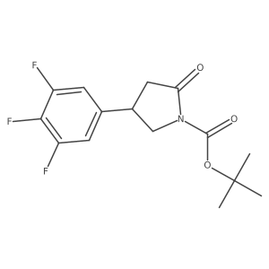 tert-butyl (4R)-2-oxo-4-(3,4,5-trifluorophenyl)pyrrolidine-1-carboxylate结构式