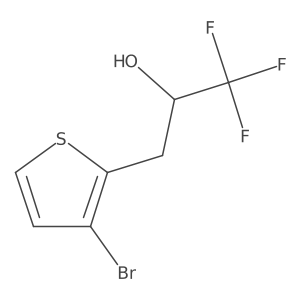 3-(3-Bromothiophen-2-yl)-1,1,1-trifluoropropan-2-ol结构式