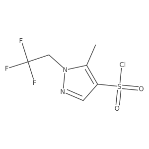 5-Methyl-1-(2,2,2-trifluoroethyl)-1H-pyrazole-4-sulfonyl chloride结构式