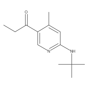 1-(6-(tert-Butylamino)-4-methylpyridin-3-yl)propan-1-one结构式