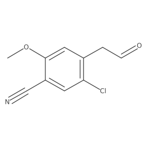 5-Chloro-2-methoxy-4-(2-oxoethyl)benzonitrile结构式