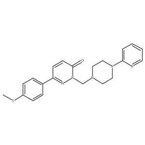 6-[4-(methylsulfanyl)phenyl]-2-{[4-(pyridin-2-yl)piperazin-1-yl]methyl}pyridazin-3(2H)-one结构式