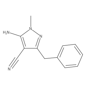 5-amino-3-benzyl-1-methyl-1H-pyrazole-4-carbonitrile Structure