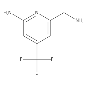 6-(Aminomethyl)-4-(trifluoromethyl)pyridin-2-amine结构式