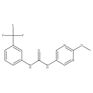 1-(2-Methoxypyrimidin-5-yl)-3-(3-(trifluoromethyl)phenyl)urea结构式