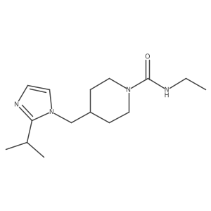 N-ethyl-4-((2-isopropyl-1H-imidazol-1-yl)methyl)piperidine-1-carboxamide结构式