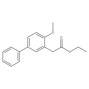Ethyl 2-{4-methoxy-[1,1'-biphenyl]-3-YL}acetate结构式