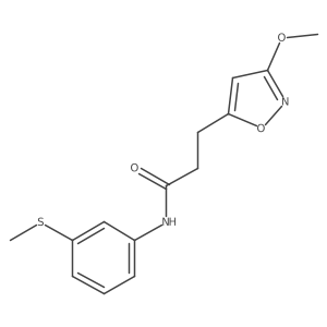 3-(3-methoxy-1,2-oxazol-5-yl)-N-[3-(methylsulfanyl)phenyl]propanamide Structure