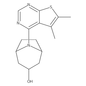 8-{5,6-Dimethylthieno[2,3-d]pyrimidin-4-yl}-8-azabicyclo[3.2.1]octan-3-ol Structure