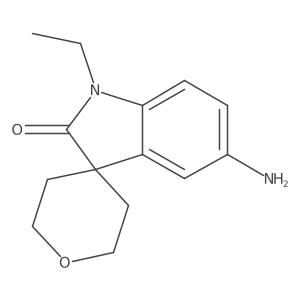 5-Amino-1-ethyl-2',3',5',6'-tetrahydrospiro[indoline-3,4'-pyran]-2-one结构式
