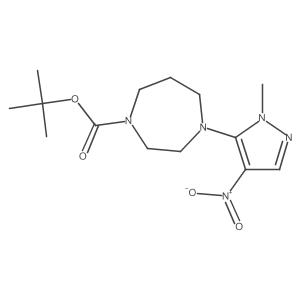 Tert-butyl 4-(2-methyl-4-nitro-pyrazol-3-yl)-1,4-diazepane-1-carboxylate Structure