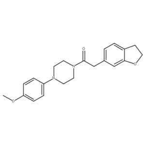 2-(2,3-Dihydro-1-benzofuran-6-yl)-1-[4-(4-methoxyphenyl)piperazin-1-yl]ethanone结构式
