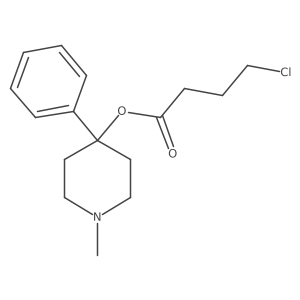 1-Methyl-4-phenyl-4-piperidinyl 4-chlorobutanoate结构式