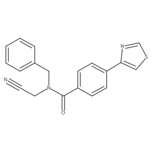 N-benzyl-N-(cyanomethyl)-4-(1,3-thiazol-4-yl)benzamide Structure