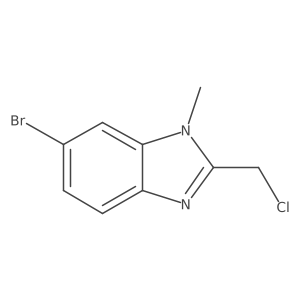 6-Bromo-2-(chloromethyl)-1-methyl-1h-benzimidazole结构式