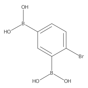 (4-Bromo-1,3-phenylene)diboronic acid Structure