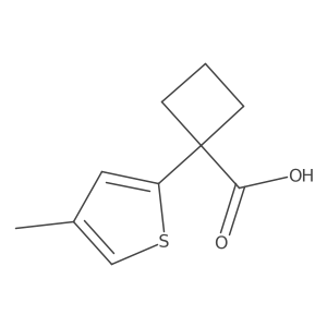 1-(4-Methylthiophen-2-yl)cyclobutane-1-carboxylic acid结构式