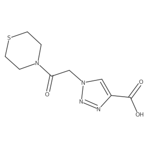 1-(2-oxo-2-thiomorpholinoethyl)-1H-1,2,3-triazole-4-carboxylic acid结构式