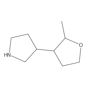 3-(2-Methyloxolan-3-yl)pyrrolidine结构式