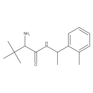 (2S)-2-amino-3,3-dimethyl-N-[1-(2-methylphenyl)ethyl]butanamide结构式
