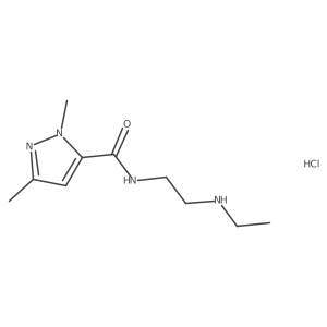 N-(2-(Ethylamino)ethyl)-1,3-dimethyl-1H-pyrazole-5-carboxamide hydrochloride Structure