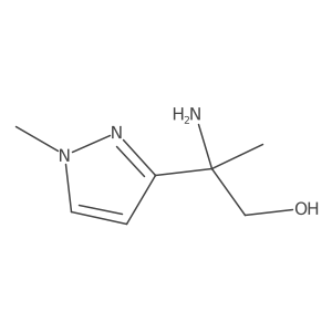 2-amino-2-(1-methyl-1H-pyrazol-3-yl)propan-1-ol结构式