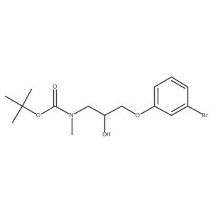 (S)-tert-butyl (3-(3-bromophenoxy)-2-hydroxypropyl)(methyl)carbamate结构式