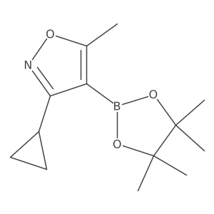 3-Cyclopropyl-5-methyl-4-(4,4,5,5-tetramethyl-1,3,2-dioxaborolan-2-yl)isoxazole Structure