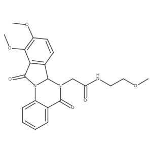 2-(9,10-dimethoxy-5,11-dioxo-6a,11-dihydroisoindolo[2,1-a]quinazolin-6(5H)-yl)-N-(2-methoxyethyl)acetamide结构式