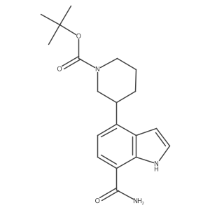 tert-Butyl 3-(7-carbamoyl-1H-indol-4-yl)piperidine-1-carboxylate结构式