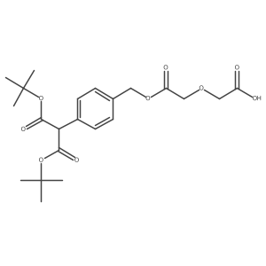 2-[4-[[[2-(Carboxymethoxy)acetyl]oxy]methyl]phenyl]propanedioic acid 1,3-bis(1,1-dimethylethyl) ester Structure