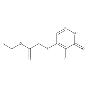 Ethyl 2-((5-chloro-6-oxo-1,6-dihydropyridazin-4-yl)thio)acetate结构式