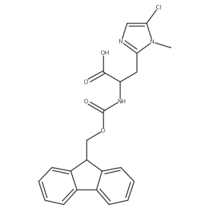 3-(5-chloro-1-methyl-1H-imidazol-2-yl)-2-({[(9H-fluoren-9-yl)methoxy]carbonyl}amino)propanoic acid结构式