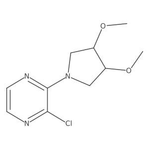 2-Chloro-3-(3,4-dimethoxypyrrolidin-1-yl)pyrazine Structure