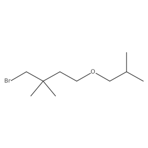 1-Bromo-2,2-dimethyl-4-(2-methylpropoxy)butane Structure